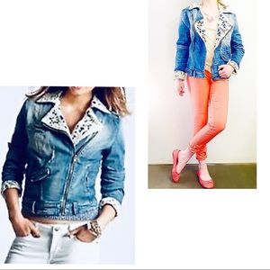 GUESS Jacket Distressed Denim